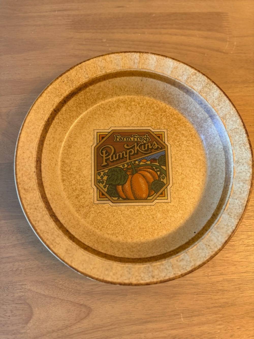 Treasure Craft Vintage Ceramic Stoneware pumpkin Pie Baking Bowl Country Kitchen